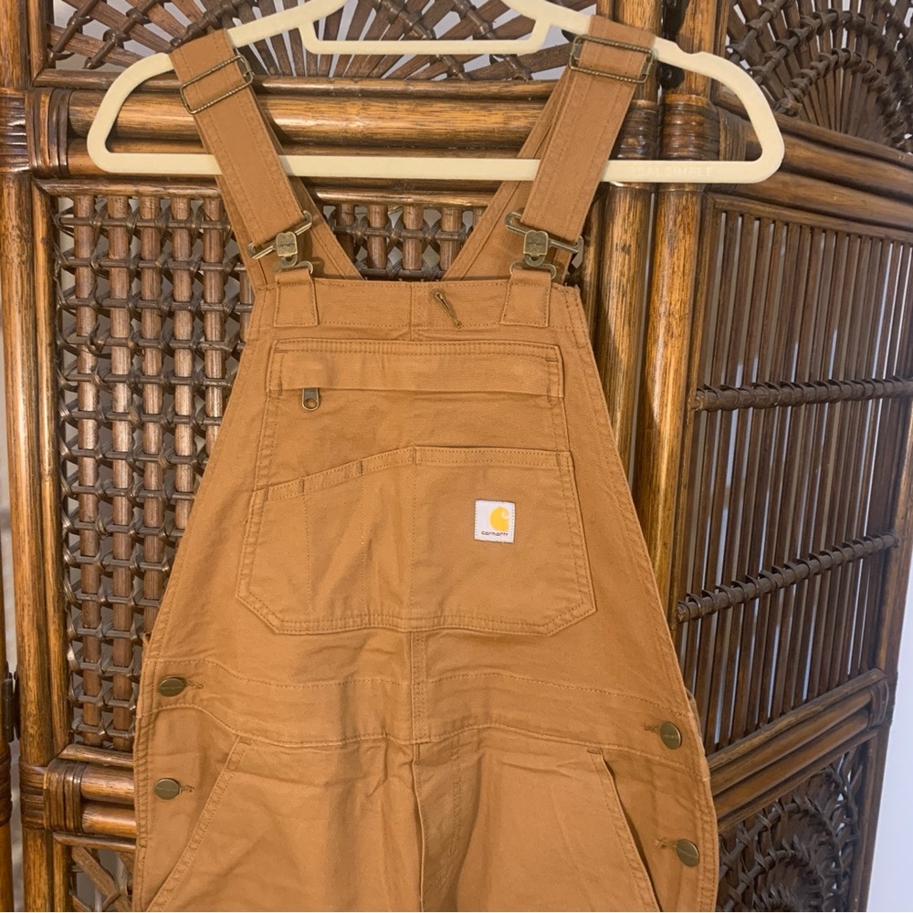 Carhartt Ashland Bib Work Overall Double Knee Rugged Flex Loose Fit - Picture 5 of 16